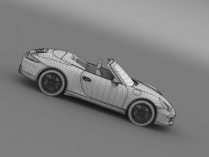 porsche 911 carerra cabrio 2013 3D 모델