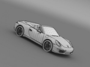 porsche 911 carerra cabrio 2013 3D 모델