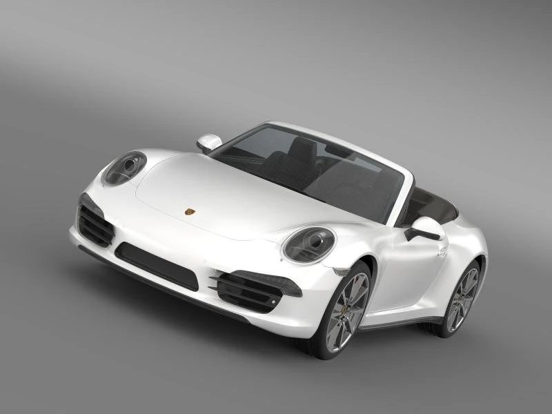 porsche 911 carerra s cabrio 2013 3D Model .c4d .max .obj .3ds .fbx .stl .blend 
