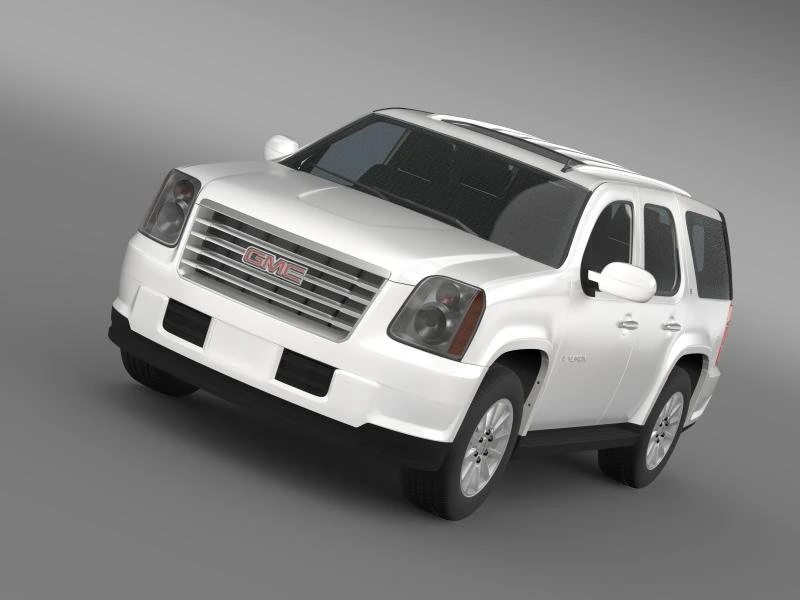 gmc yukon hybrid 2008 3D Model .c4d .max .obj .3ds .fbx .stl .blend 