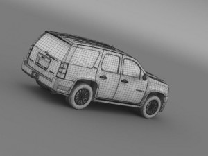 gmc yukon hybrid 2008 Modelo 3D