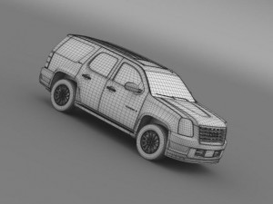gmc yukon hybrid 2008 Modelo 3D