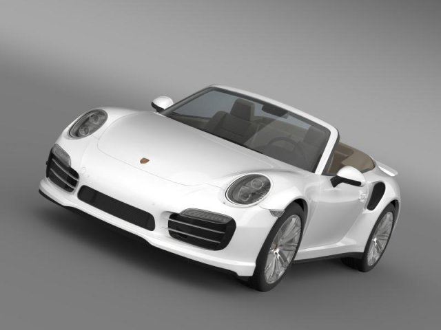 porsche 911 turbo cabrio 2014 3D-Modell .c4d .max .obj .3ds .fbx .stl .blend 