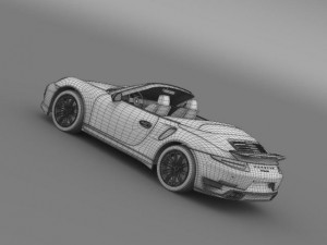 porsche 911 turbo cabrio 2014 3D-Modell