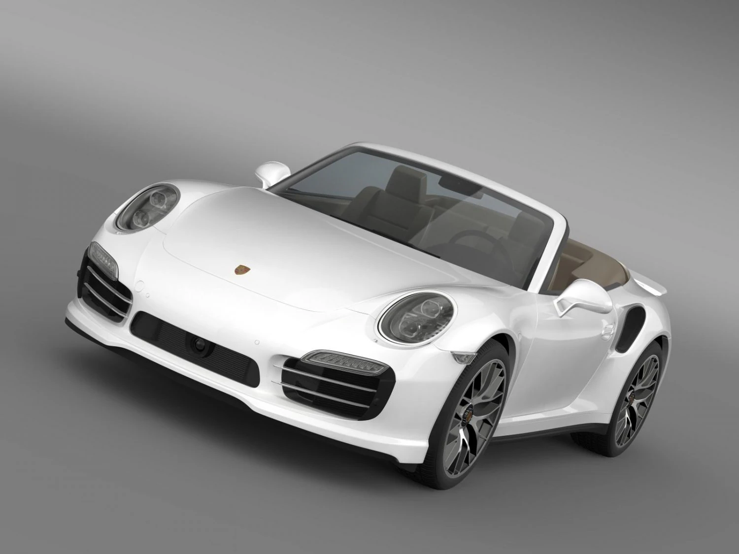 porsche 911 turbo s cabrio 2014 3D Model .c4d .max .obj .3ds .fbx .stl .blend 