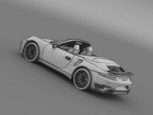 porsche 911 turbo s cabrio 2014 3D Model