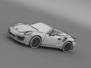porsche 911 turbo s cabrio 2014 3D Model