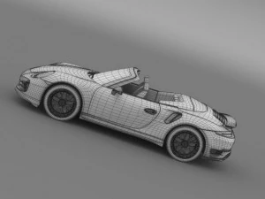 porsche 911 turbo s cabrio 2014 3D Model