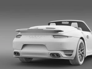 porsche 911 turbo s cabrio 2014 3D Model