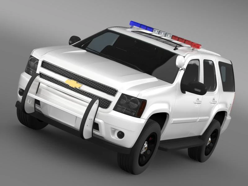 chevrolet tahoe police 3D Model .c4d .max .obj .3ds .fbx .stl .blend 