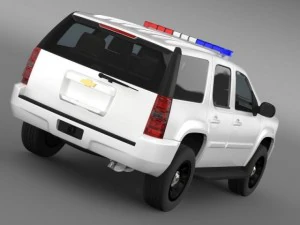 chevrolet tahoe police 3D Model