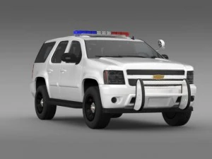 chevrolet tahoe police 3D Model