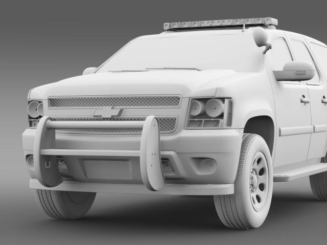 chevrolet tahoe police 3D Model