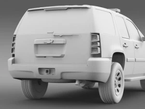 chevrolet tahoe police 3D Model