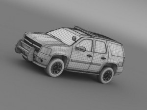 chevrolet tahoe police Model 3D