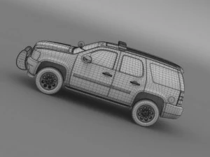 chevrolet tahoe police 3D Model