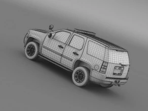 chevrolet tahoe police 3D Model