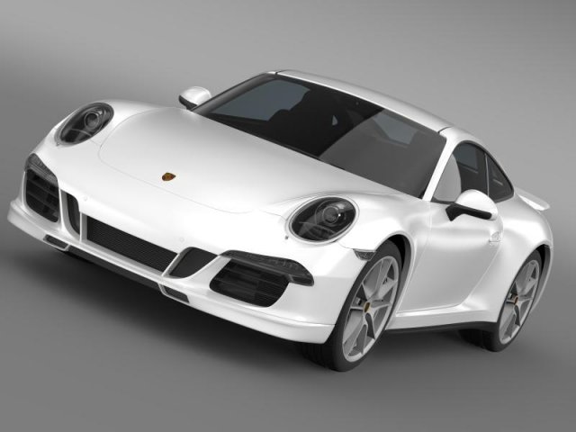 porsche 911 carerra 4s facebook 5m1 3D Model .c4d .max .obj .3ds .fbx .stl .blend 