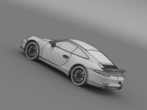 porsche 911 carerra 4s facebook 5m1 3D Model