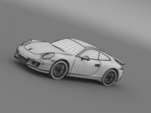 porsche 911 carerra 4s facebook 5m1 3D Model
