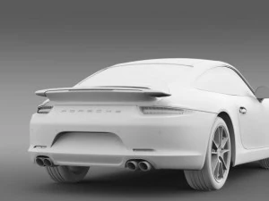 porsche 911 carerra 4s facebook 5m1 3D Model