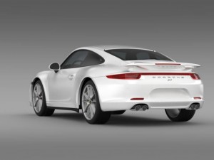 porsche 911 carerra 4s facebook 5m1 3D Model