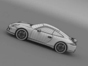 porsche 911 carerra 4s facebook 5m1 3D Model