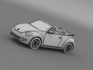 vw beetle turbo cabrio 3D Model