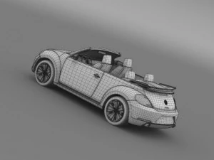 vw beetle turbo cabrio 3D Model