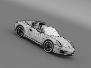 porsche 911 targa 4 2014 3D Model