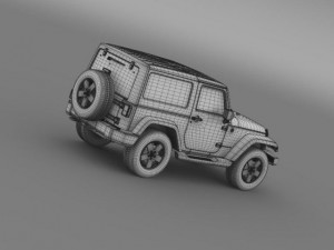 jeep wrangler 2011 3D 모델