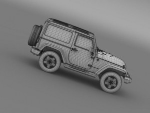 jeep wrangler 2011 3D 모델