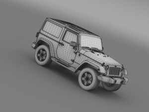 jeep wrangler 2011 3D 모델
