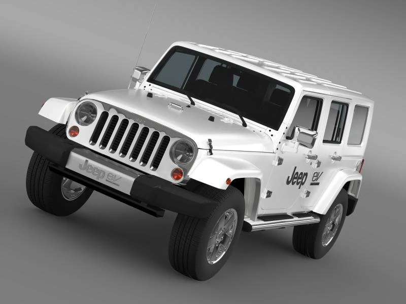 jeep wrangler electric vehicle concept 3D Model .c4d .max .obj .3ds .fbx .stl .blend 