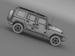 jeep wrangler electric vehicle concept 3D Model