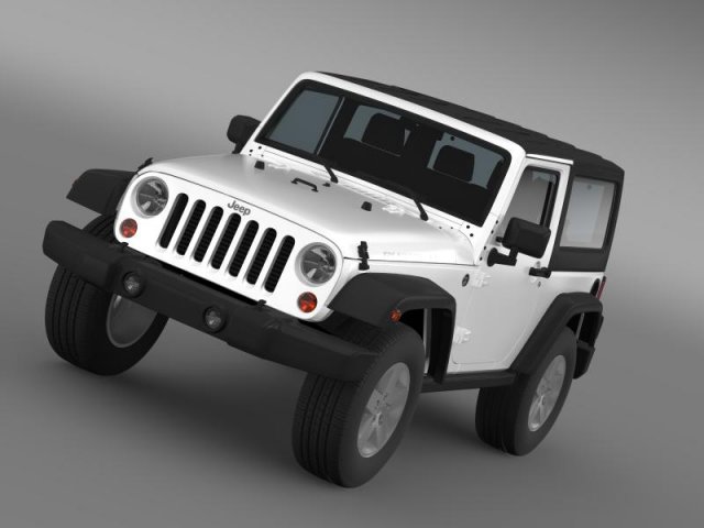 jeep wrangler rubicon 2007 3D Model .c4d .max .obj .3ds .fbx .stl .blend 
