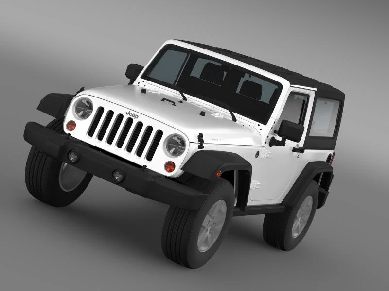 jeep wrangler rubicon 2007 3D Model .c4d .max .obj .3ds .fbx .stl .blend 