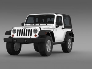 jeep wrangler rubicon 2007 3D Model