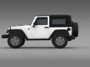 jeep wrangler rubicon 2007 3D Model