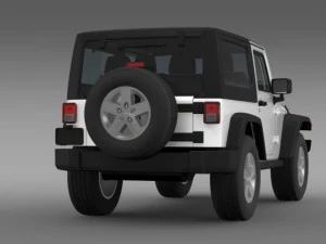 jeep wrangler rubicon 2007 3D Model