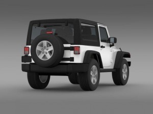 jeep wrangler rubicon 2007 3D Model