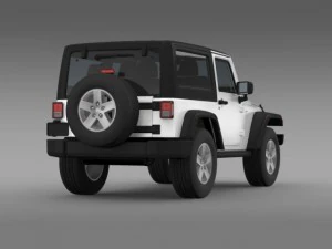 jeep wrangler rubicon 2007 3D Model