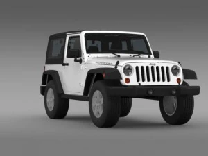 jeep wrangler rubicon 2007 3D Model