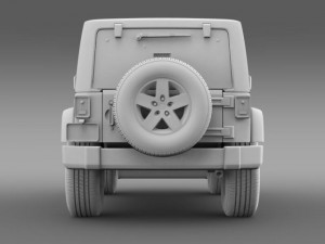 jeep wrangler rubicon 2007 3D Model