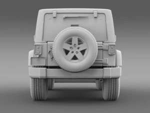 jeep wrangler rubicon 2007 3D Model