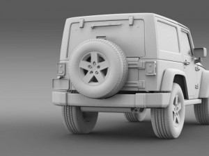 jeep wrangler rubicon 2007 3D Model