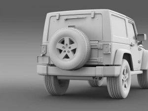 jeep wrangler rubicon 2007 3D Model