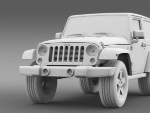 jeep wrangler rubicon 2007 3D Model
