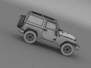 jeep wrangler rubicon 2007 3D Model