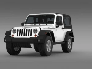 jeep wrangler rubicon 2012 3D Model